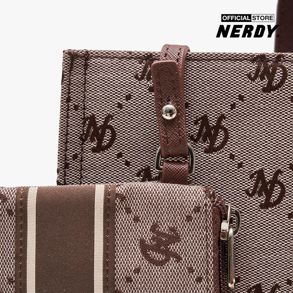 NERDY - Túi tote phom chữ nhật Monogram PNEF22AA06