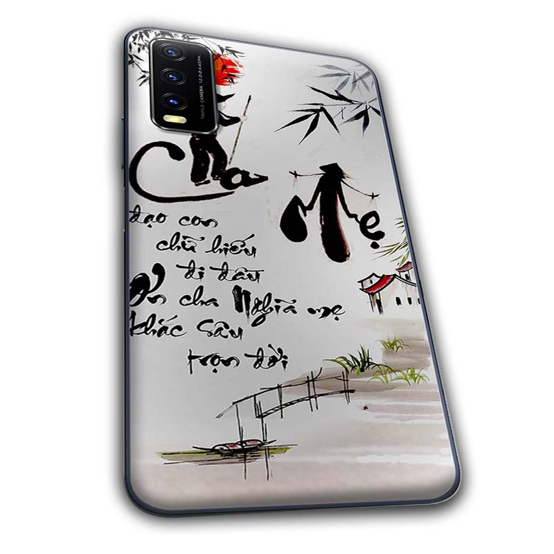 Ốp lưng dành cho Vivo Y20, Y20s, Y12s mẫu Thư pháp cha mẹ