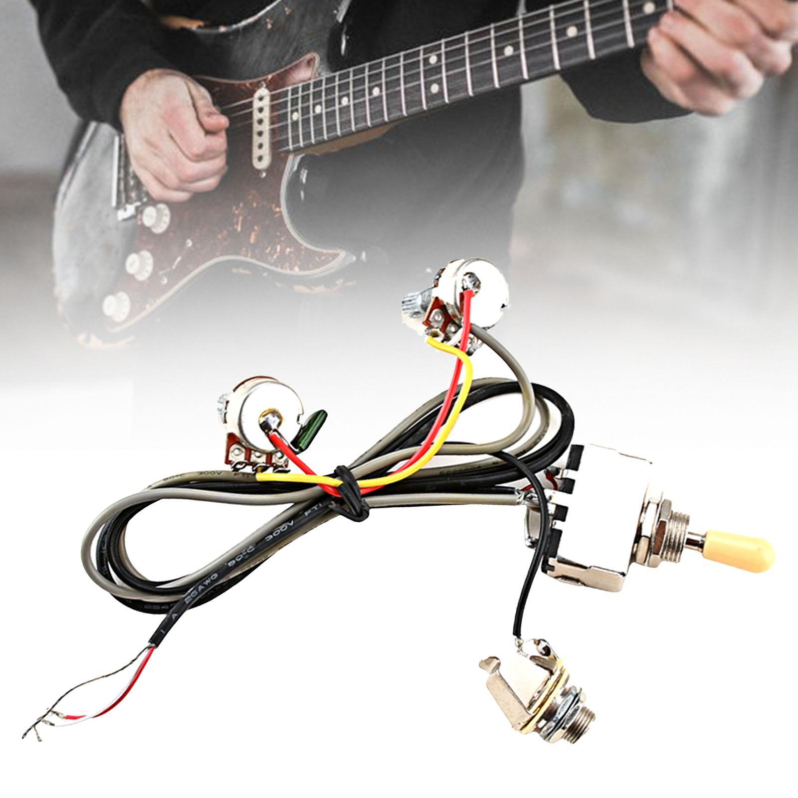 Electric Guitar Wiring Harness Sturdy Lightweight 3 Way Toggle Switch Stable Durable for Guitar Bass Supplies