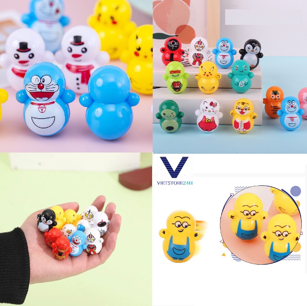 Set 4 con lật đật mini đáng yêu (7 mẫu khác nhau)