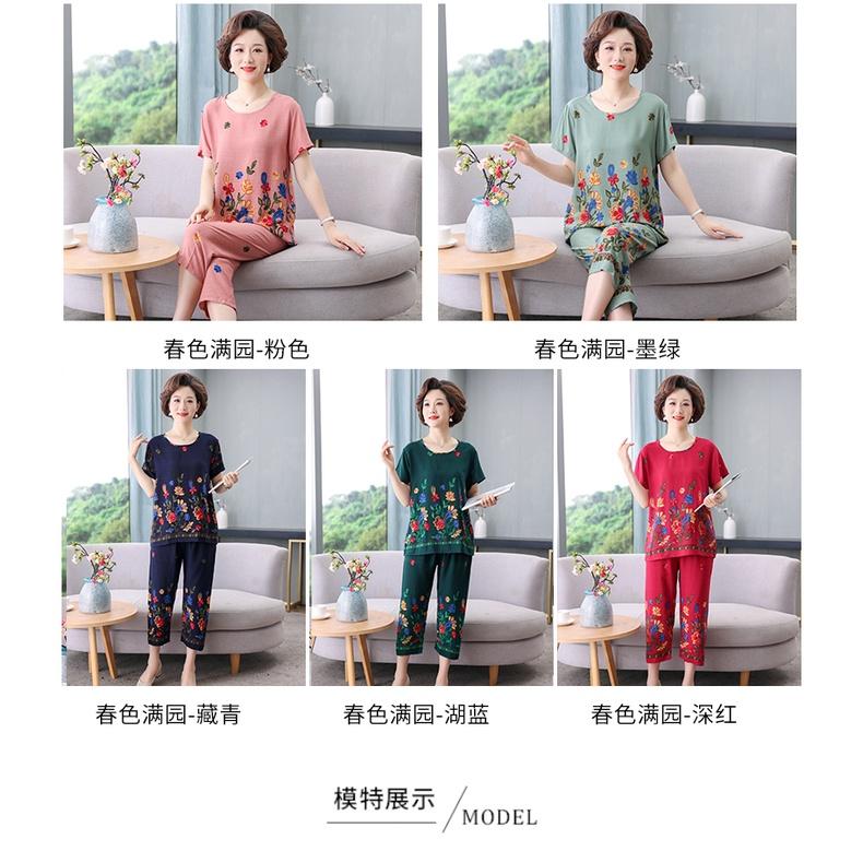 Bộ quần áo mặc nhà cho mẹ chất lanh đũi không nhăn