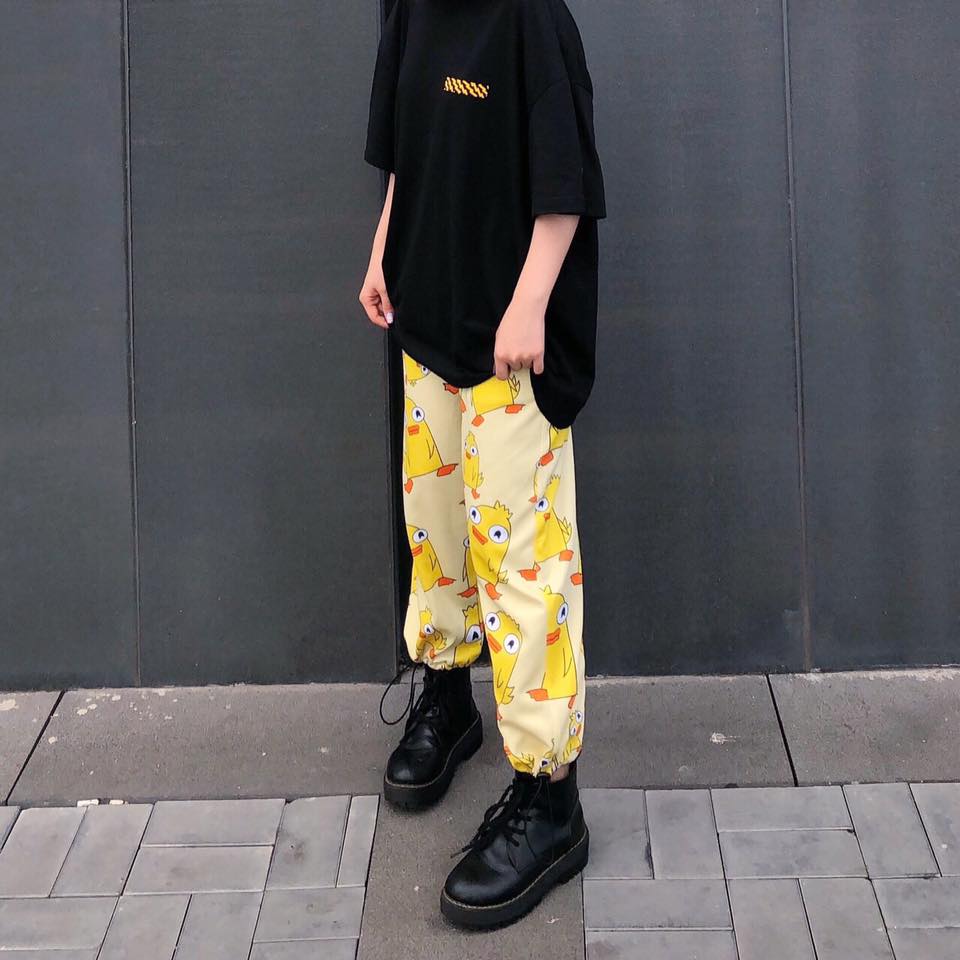 Quần Jogger Cartoon Pant Unisex, Quần Hoạt Hình Dài Lưng Thun Bo Lai - MM
