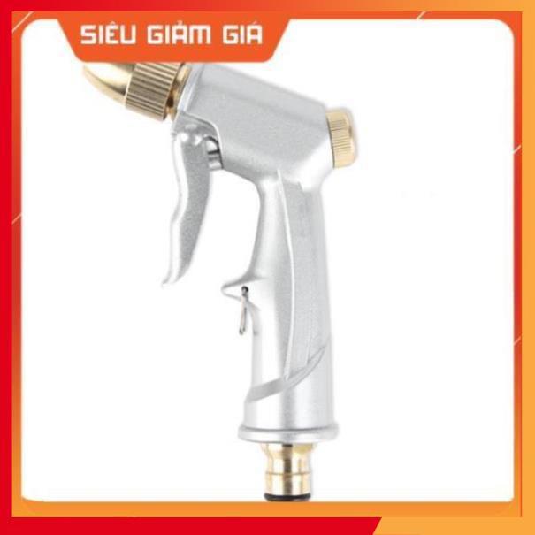 Bộ dây vòi xịt nước rửa xe, tưới cây . tăng áp 3 lần, loại 15m 206701 đầu đồng,cút đồng+ tặng mở chai