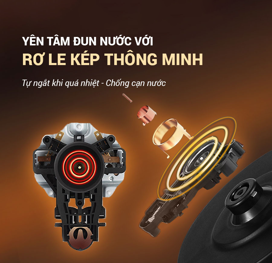 Ấm Siêu Tốc Điện SMARTCHOICE SCG-K005 1.8L 1800W, 3 Lớp Cách Nhiệt, Sôi Nhanh BH 18 Tháng Hàng Chính Hãng