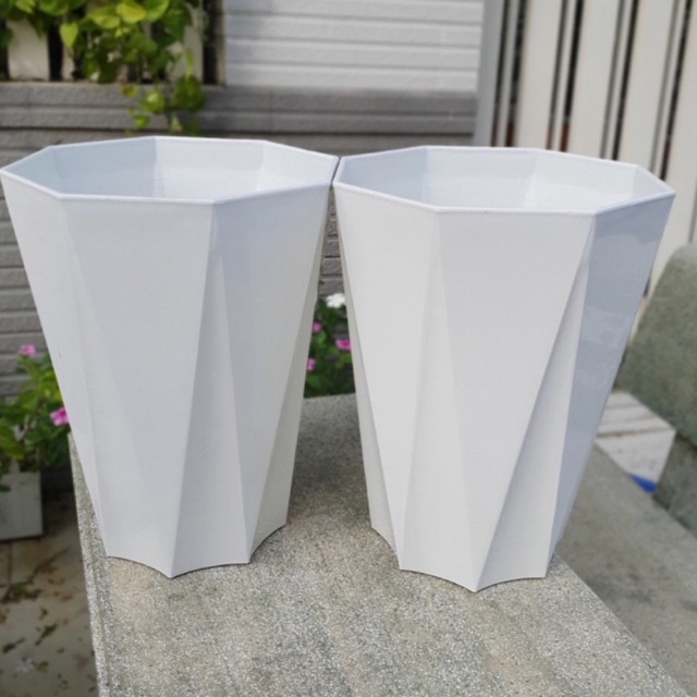Combo 3 Chậu nhựa kim cương size 40x30cm loại 1 kèm dĩa lót chậu