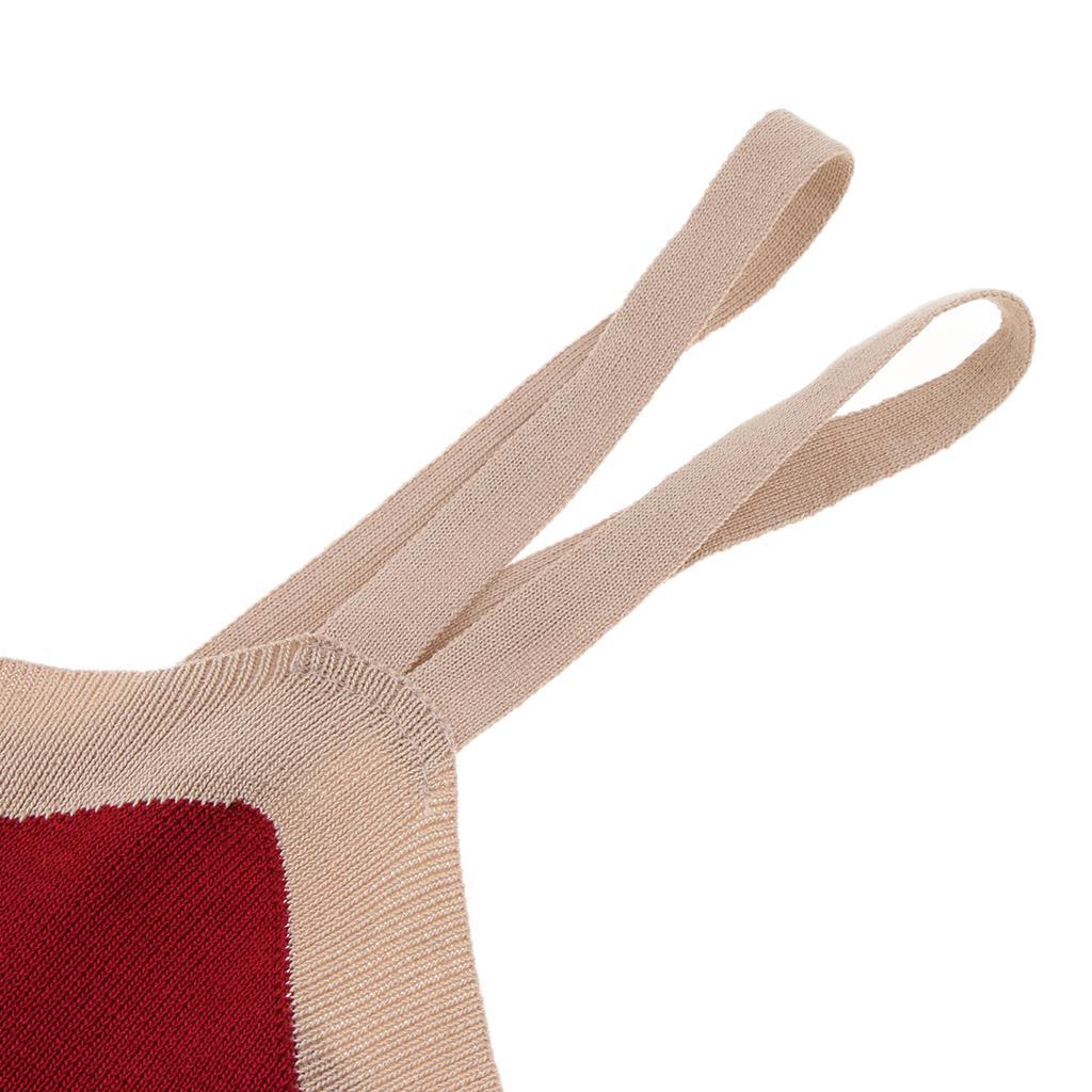 Women's Slim Fit Elegant Spaghetti Straps Sleeveless Knitted Mini Short Dress