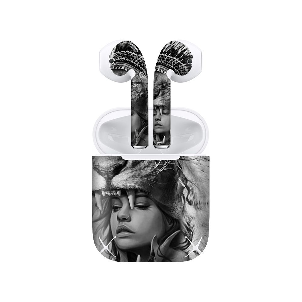 Miếng dán skin chống bẩn cho tai nghe AirPods in hình thiết kế - atk020