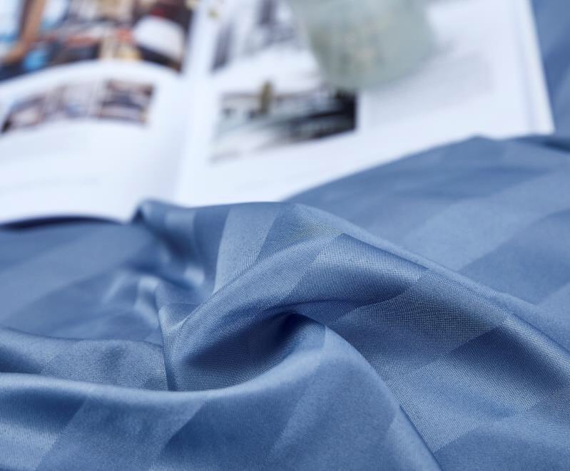Bộ Chăn Ga Gối 4 Món Kẻ Sọc Cotton 3F Cao Cấp