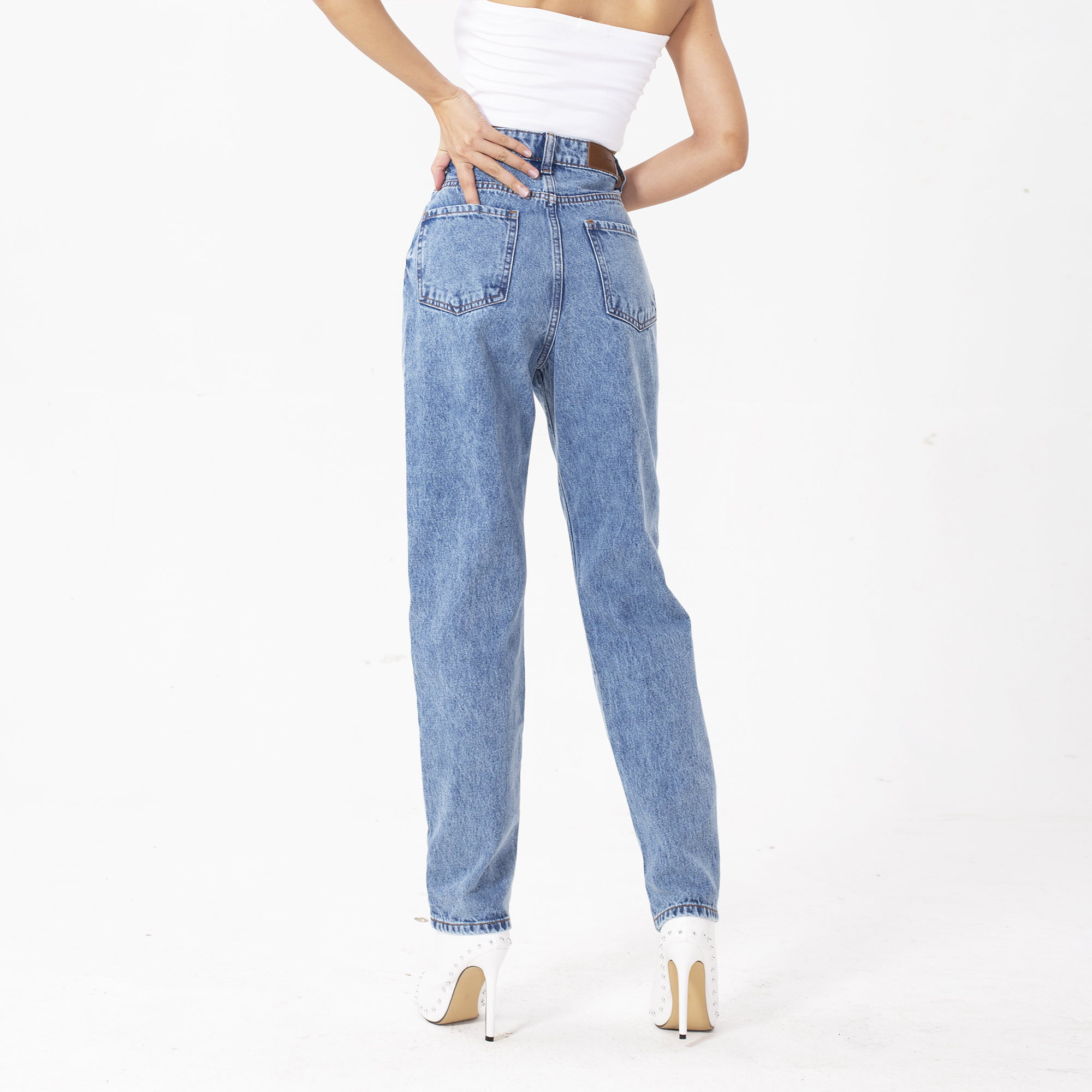 Quần Mom Jeans Classic Blue Aaa Jeans
