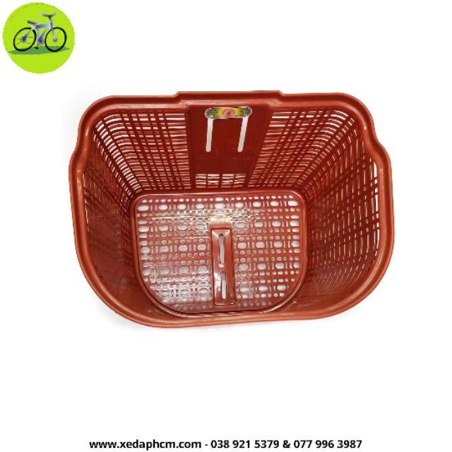 Rổ nhựa xe đạp cao cấp chuyên dụng xe phổ thông martin, mini, asama