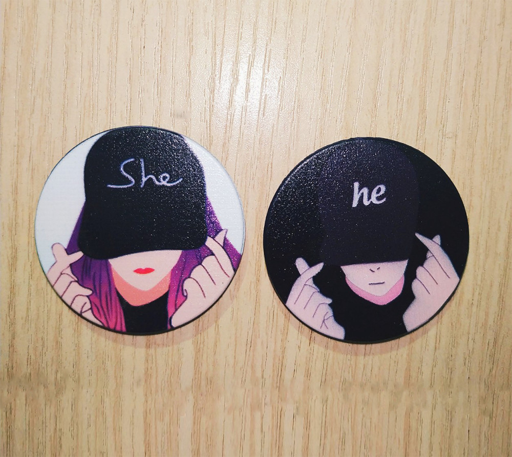 Combo 2 Popsocket He Love - She Love Cute dễ thương - Hàng chính hãng