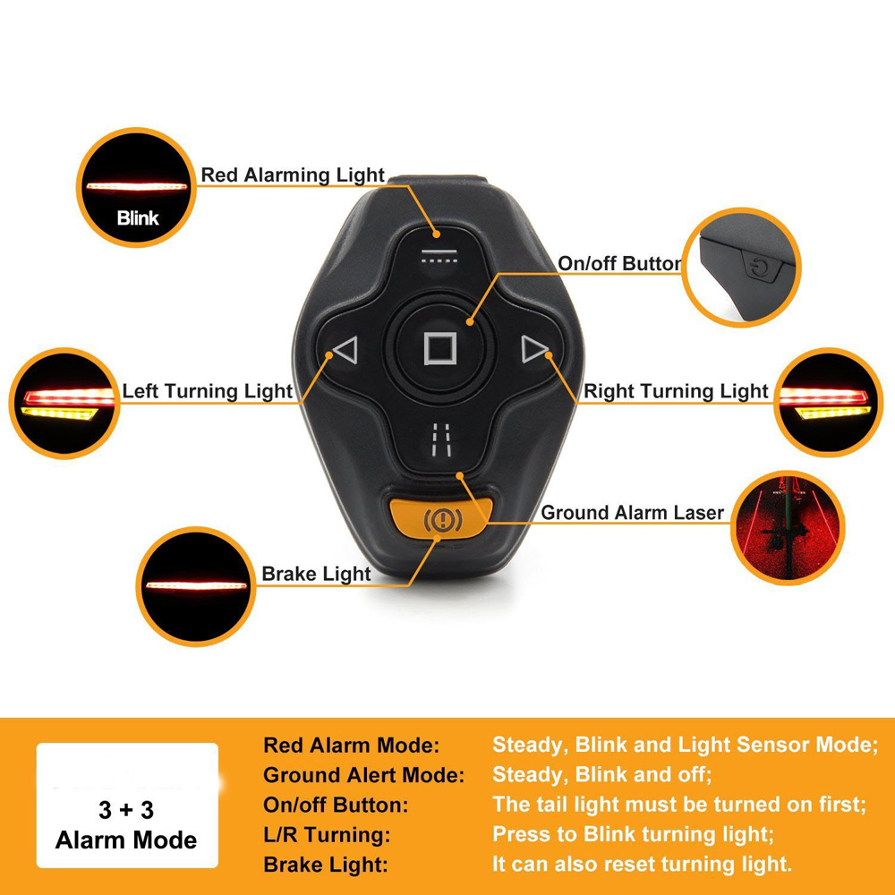 Đèn hậu xe đạp thông minh có thể sạc lại