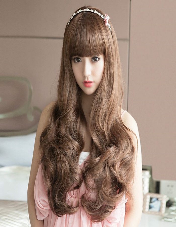 Tóc giả nữ hàn quốc tặng kèm lưới T2