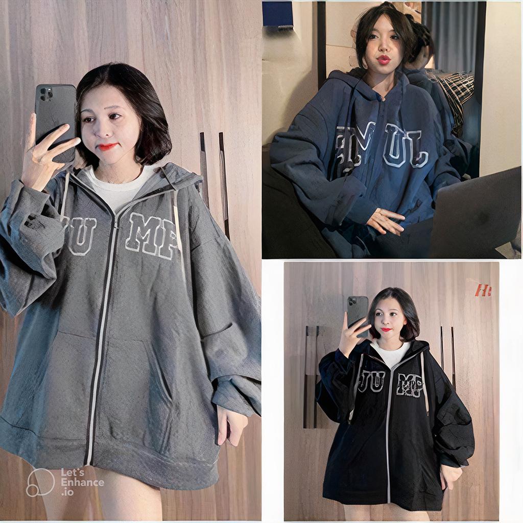 Áo Hoodie Zip Nỉ Ngoại JUMP - Áo khoác nỉ dây kéo nam nữ Unisex