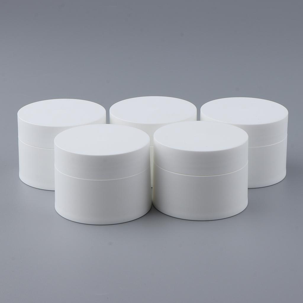 5Pcs/pack Portable Empty Plastic Cosmetic Cream Jars Pots Refillable Makeup Containers