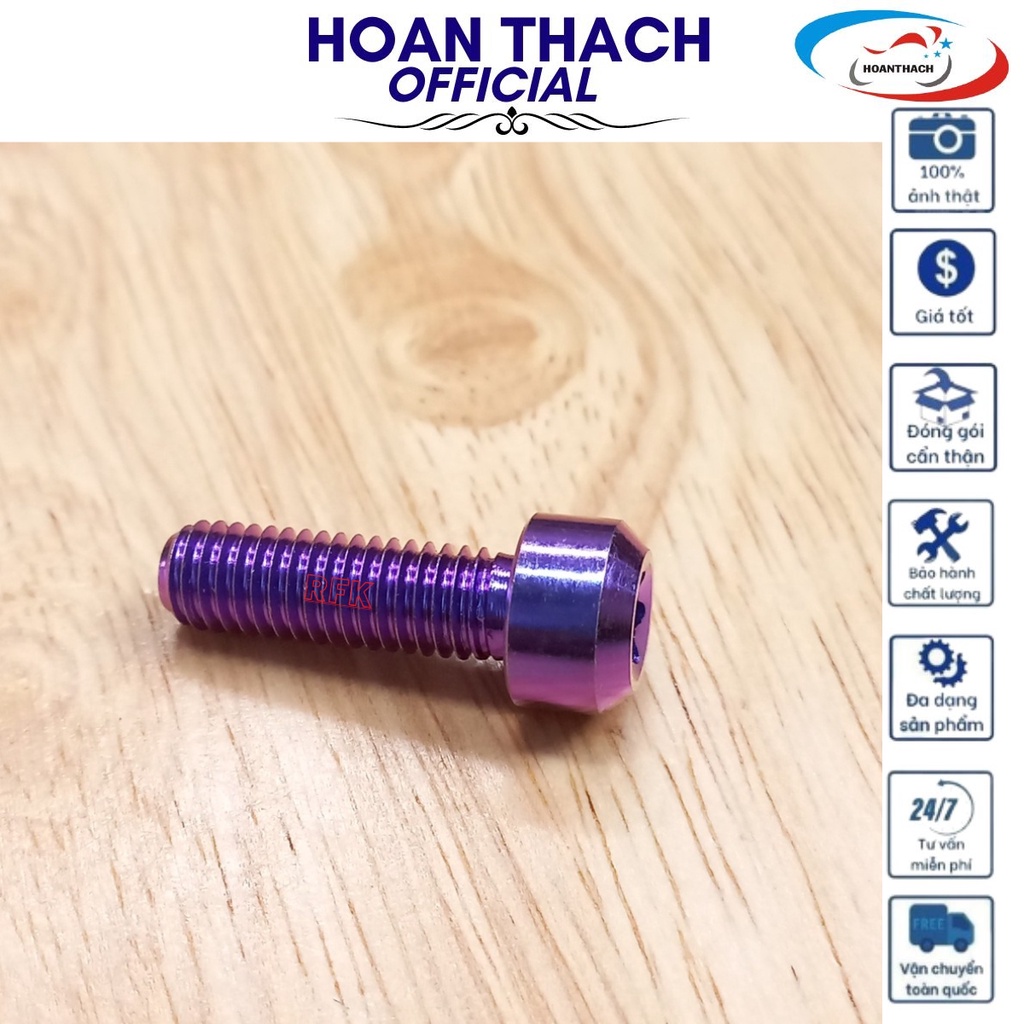 Ốc Gr5 8L20 Đầu Trụ Xanh Tím dùng cho nhiều dòng xe , SP016486 (Giá 1 con)