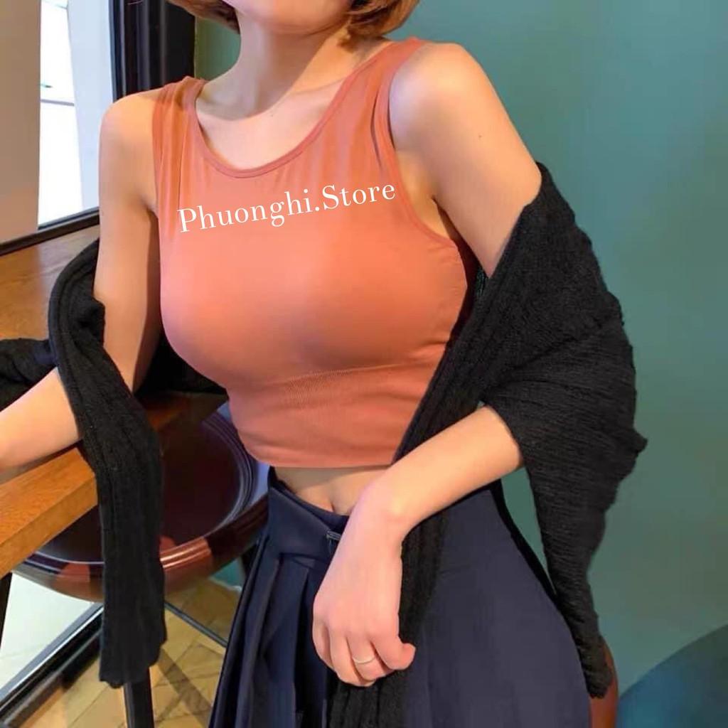 (Ảnh Thật) Bra Thể Thao, Áo Sát Nách, Áo Ba Lỗ Thể Thao, Áo Croptop Thể Thao Co Dãn