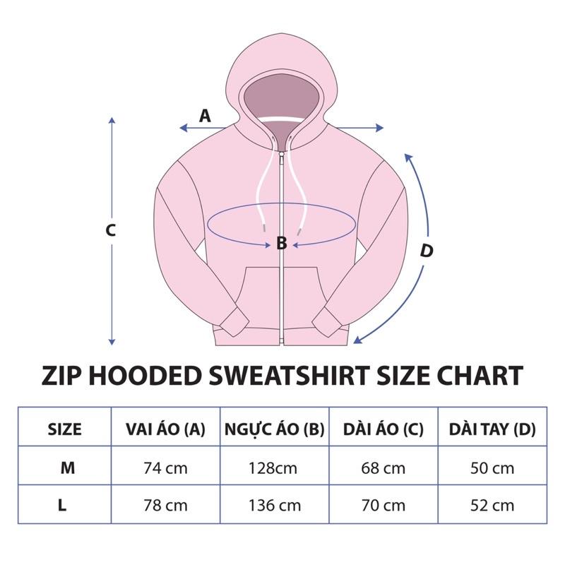 UPZ Áo Khoác Hoodie Dây Kéo Cơ Bản SS2