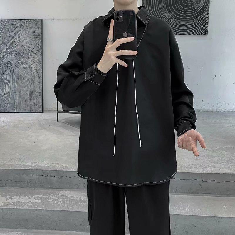 Áo Sơ Mi Tay Dài Dáng Rộng Phong Cách Lịch Lãm Thời Trang Cho Nam