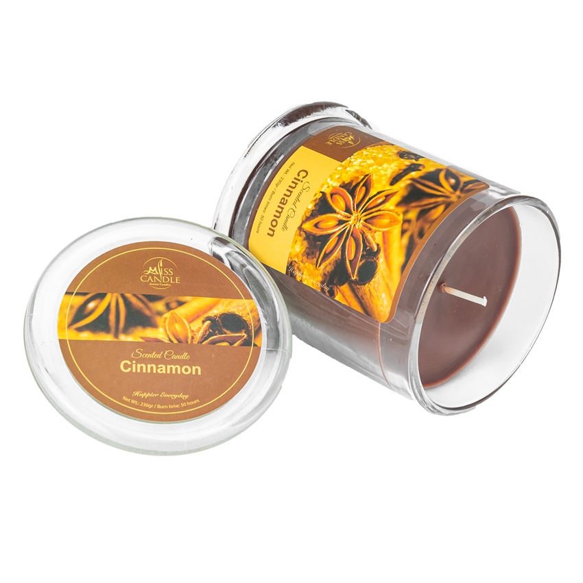 Hũ nến thơm Miss Candle NQM3414 Cinnamon (Hương quế)