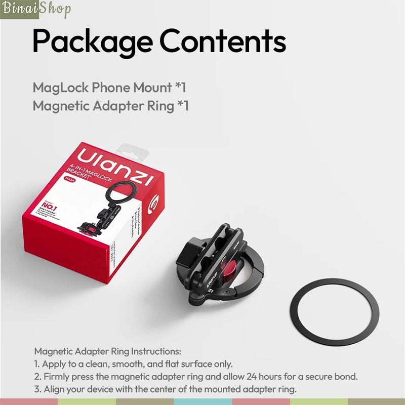 Ulanzi MA56 / ST-02s - Giá Đỡ Điện Thoại MagLock 4 Trong 1 , Xoay 360°, Nam Châm MagSafe >14N Cho Quay Video, Chụp Hình - Hàng Chính Hãng
