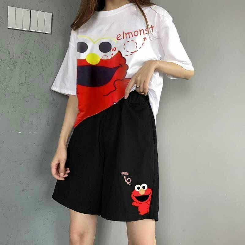 Set Bộ Mặc Nhà Nam Nữ Couple In Hoạt Hình HOT RẺ ĐẸP Bộ Đồ Thun Gấu - Quần shrot Đùi Áo Thun Tay Lỡ Unisex Suit