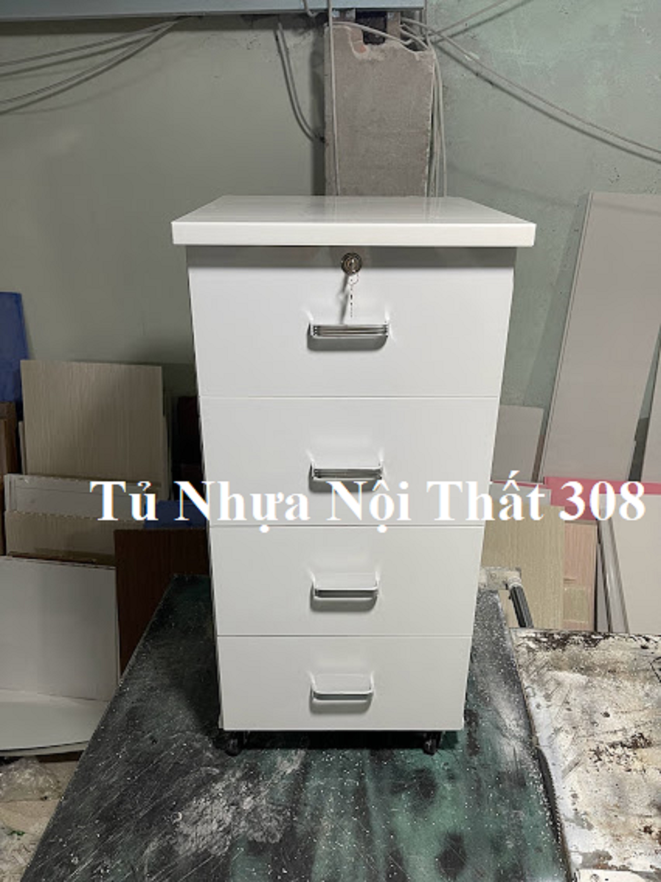 Tủ, Kệ Đầu Giường Nhựa Đài Loan Cao 89,5cm Ngang 42cm Sâu 42cm Màu Trắng K109