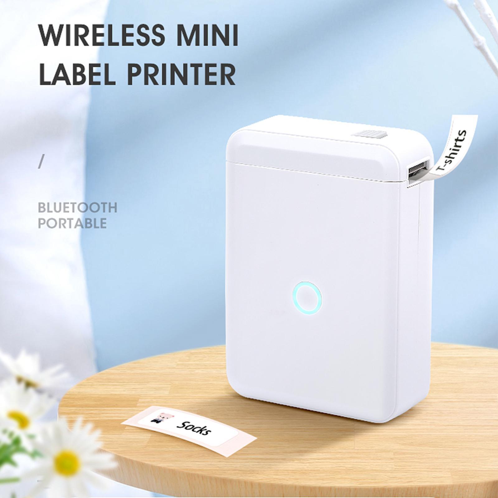 D110 Label Maker Machine with 1 Roll Printer Paper Portable Bluetooth Thermal Printer for Home Office
