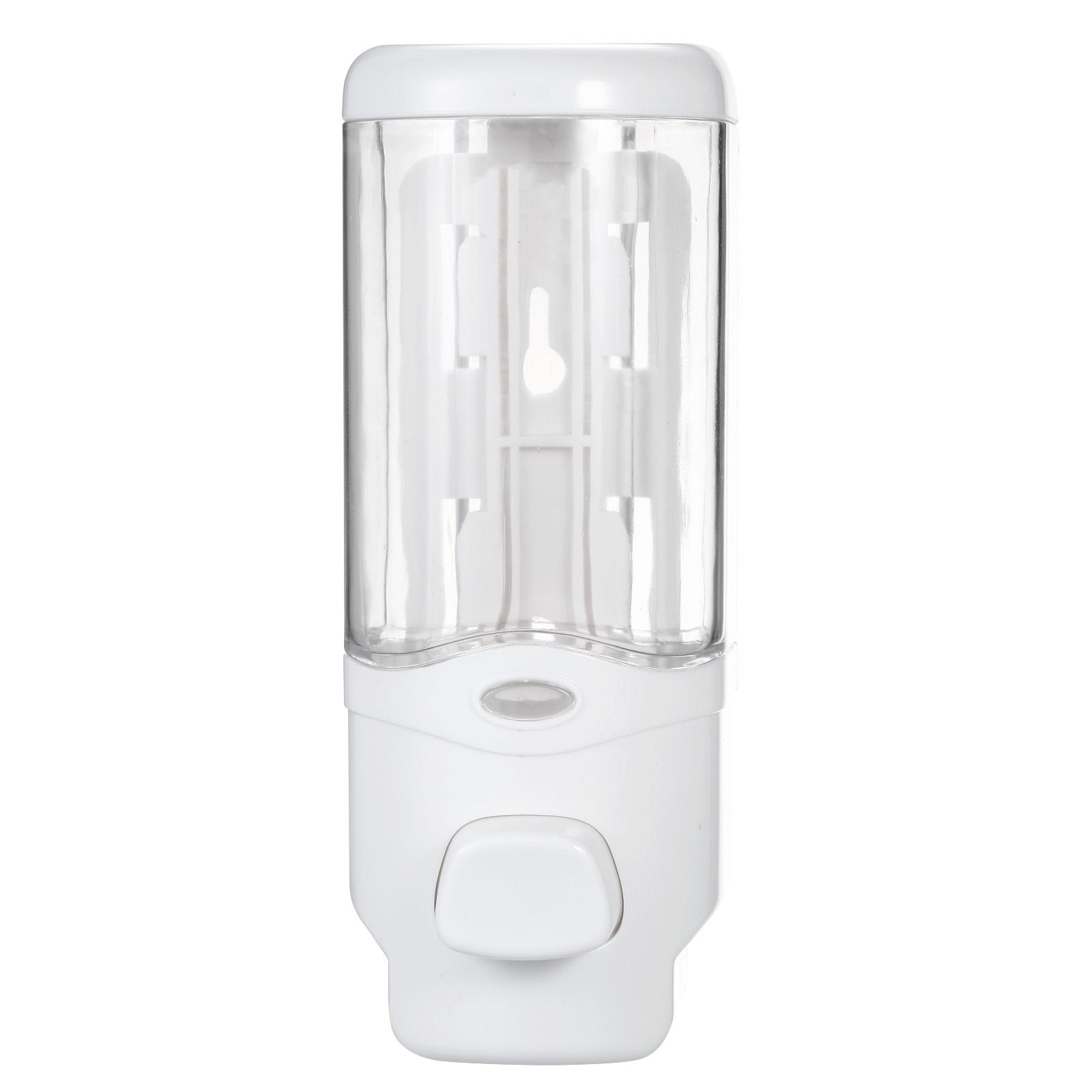 300mL Manual Soap Dispenser Wall Mounted Dish Liquid Lotion Gel Shampoo Chamber Dispenser for Bathroom Kitchen Home