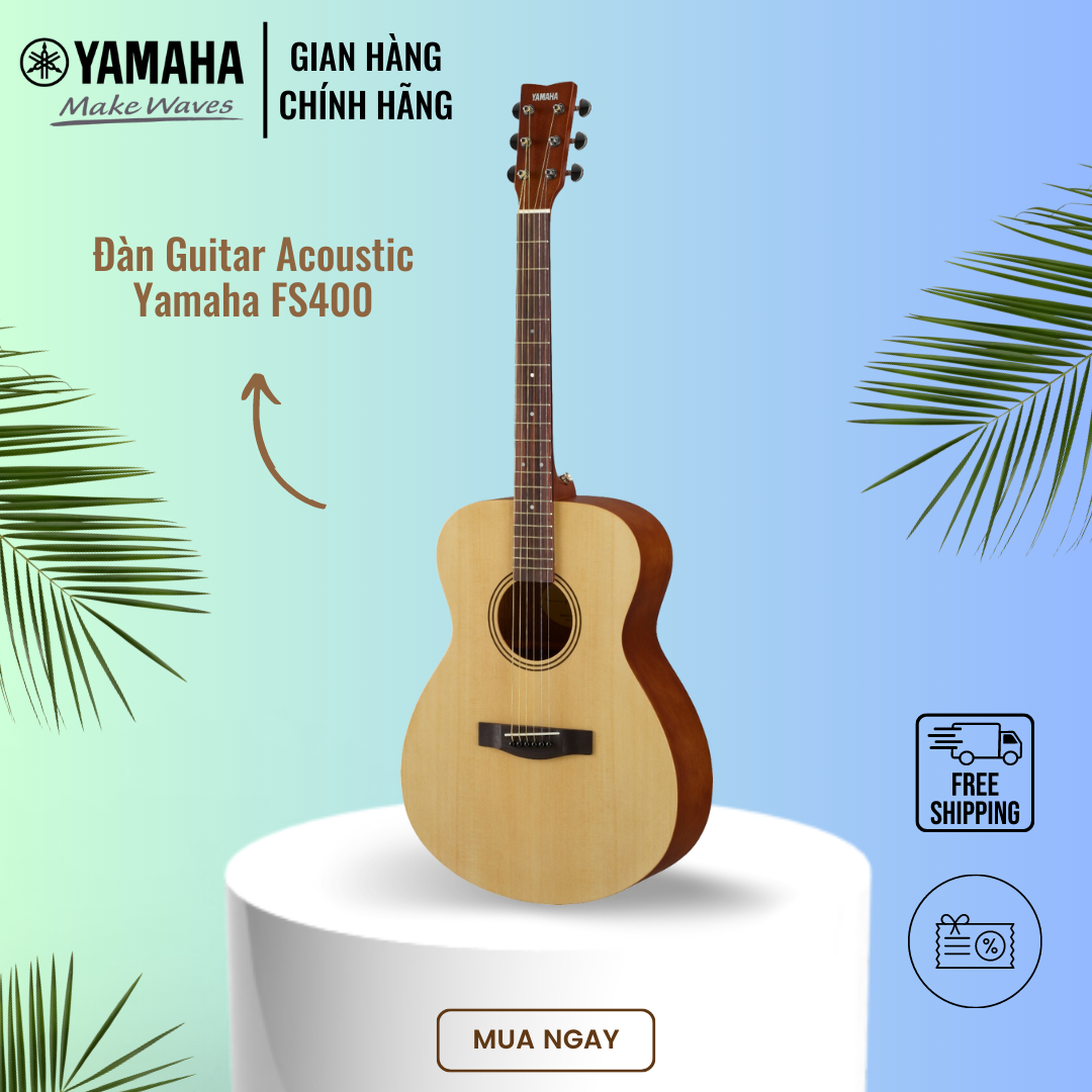 Đàn Guitar Acoustic Yamaha FS400 - Thiết kế đơn giản, nhỏ gọn, phù hợp cho người mới, phù hợp cho người mới bắt đầu chơi đàn, sản phẩm chính hãng