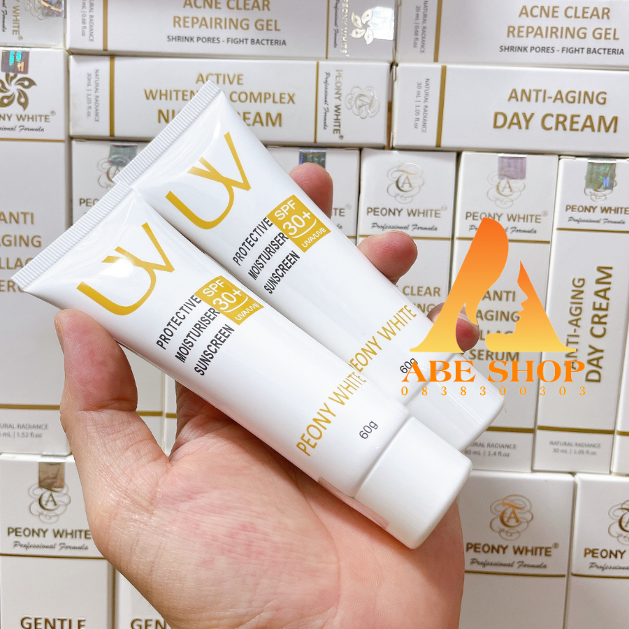 Kem Chống Nắng PEONY WHITE NANO - Protective Moisturiser Sunscreen SPF30+ 60ml - Chống Lại Mọi Cái Nắng