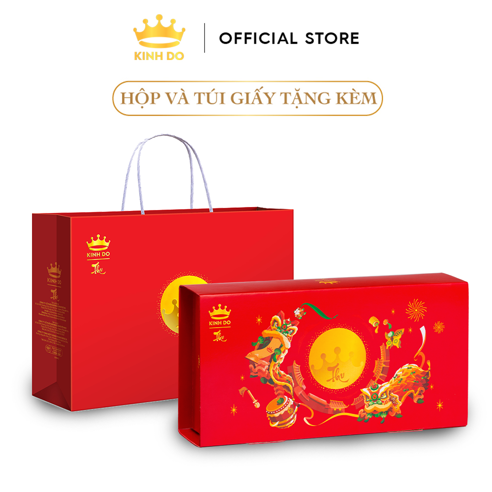 Hộp 2 bánh trung thu Kinh Đô &quot;Team Hạt Sen - Đậu Đỏ&quot; (2 bánh x 150g)