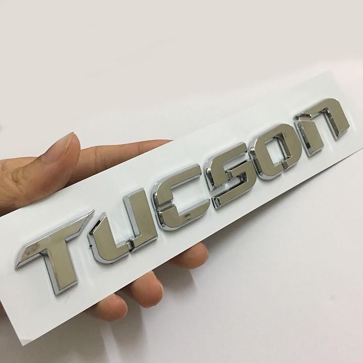 Tem Logo Chữ Nổi TUCSON Dán Đuôi Xe