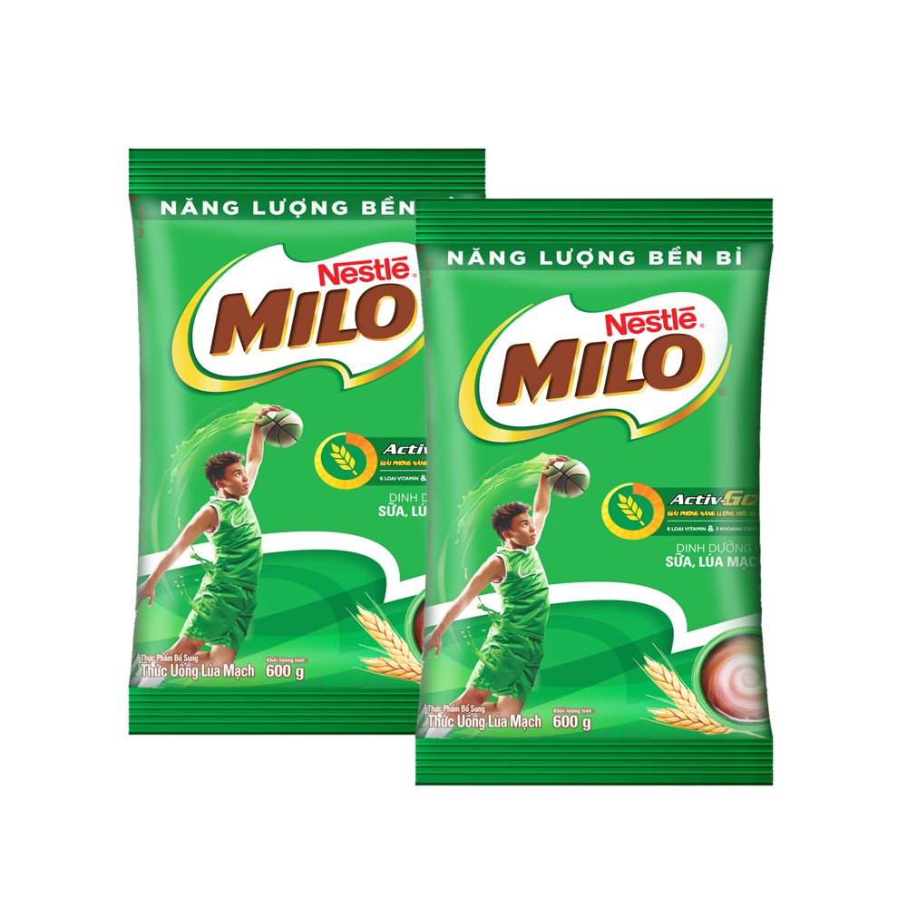 Combo 2 bịch thức uống ca cao lúa mạch Milo Regular