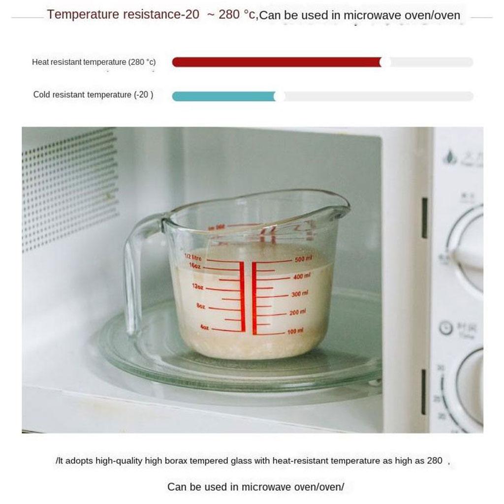 Glass Measuring Cup with Scale Cream Milk Measuring Cup Kitchen Baking Tool