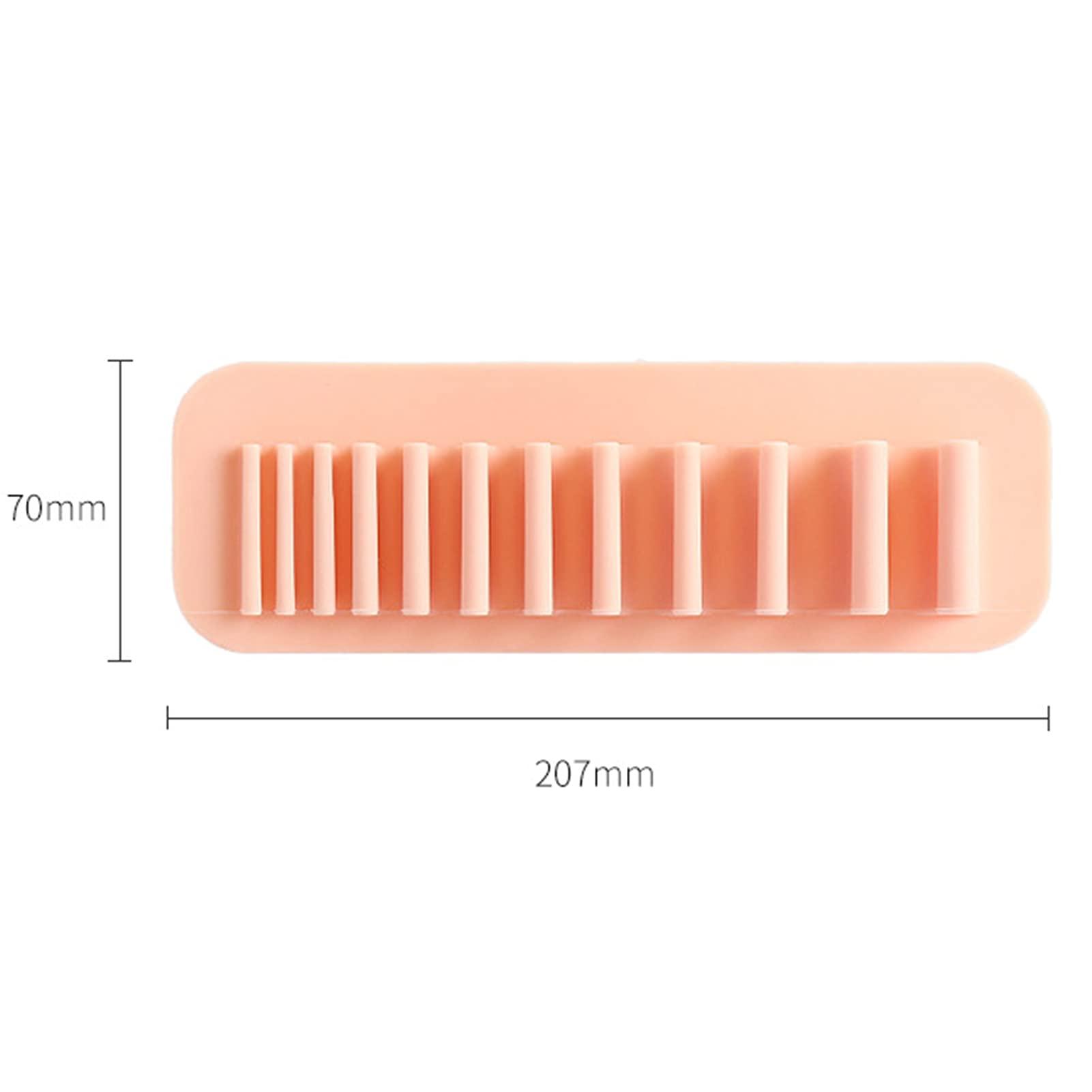 Giá đỡ bàn chải trang điểm làm bằng silicone, để gắn tường, cho bàn chải mỹ phẩm, khung khô với cốc hút, cho tường, được làm bằng silicone