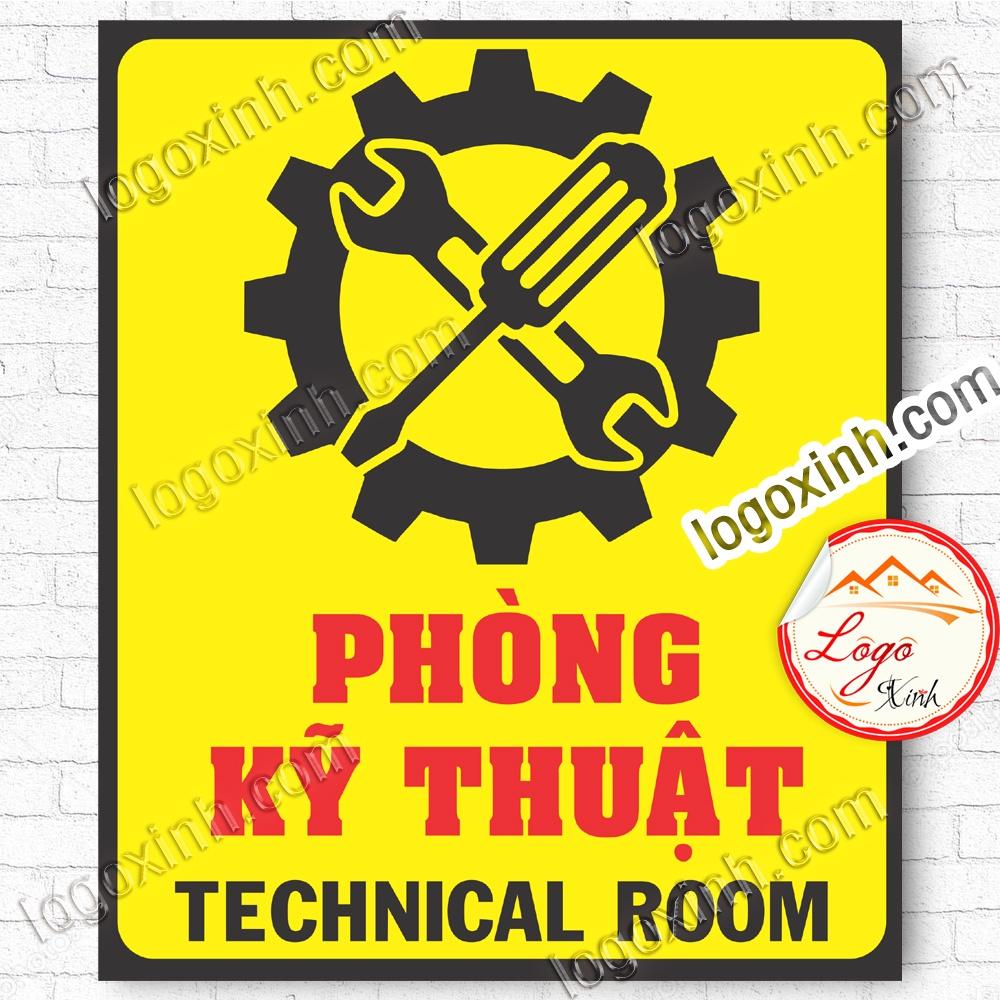 LOGO TEM STICKER BIẾN PHÒNG KỸ THUẬT, TECHNICAL ROOM DÙNG CHO VĂN PHÒNG CÔNG TY, CƠ QUAN, NHÀ XƯỞNG...