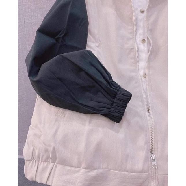 Áo khoác tay bồng ------- ÁO KHOÁC BOMBER KAKI JACKET PHỐI TAY ZAPLANG