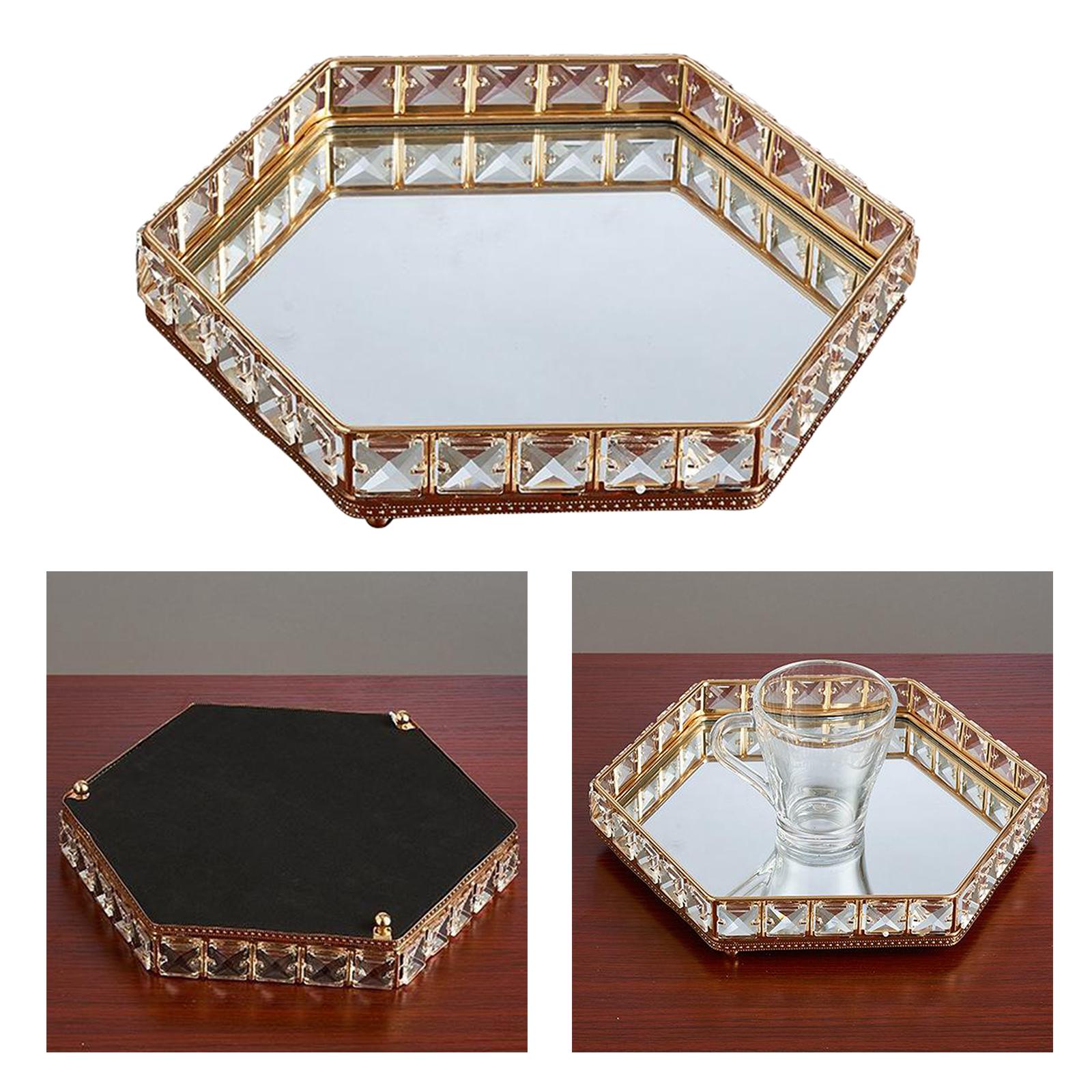 Bathroom Vanity Tray, Decorative Tray, Mirror Tray, Perfume Collection Tray, Candle Tealight Tray, Dresser Organizer 28cm