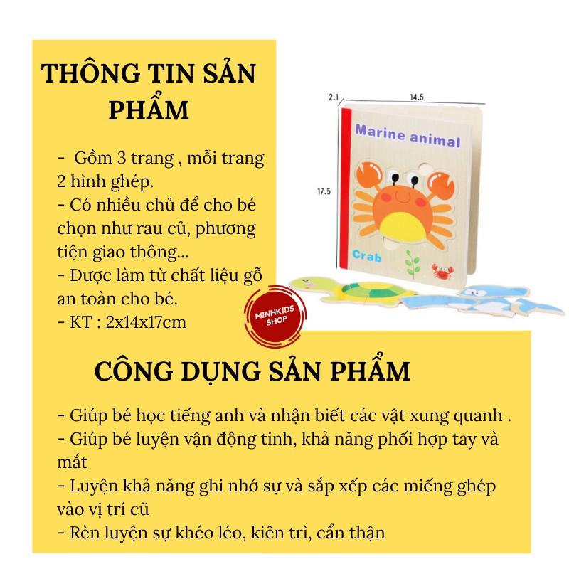 Sách Gỗ Ghép Hình Nhiều Chủ Để Cho Bé Phát Triển Trí Tuệ