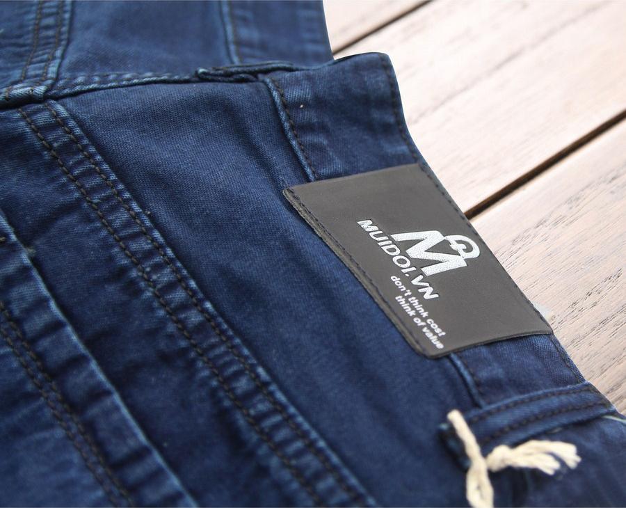 Quần short jean nam xanh cào xước Q168