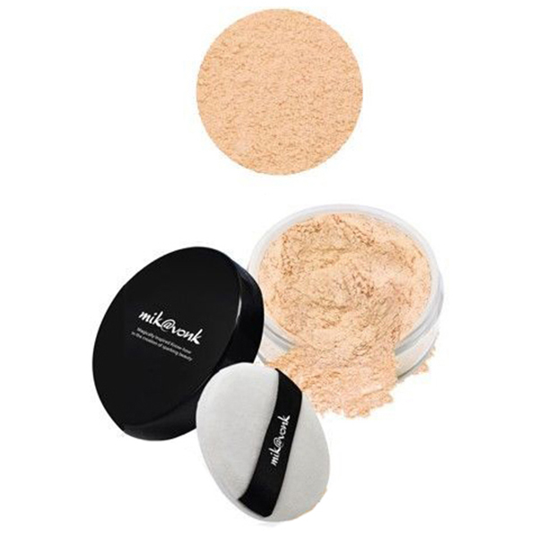 Phấn phủ bột kiềm dầu Mik@vonk Blooming Face Powder Hàn Quốc 30g NB21 # Light Beige Pearl tặng kèm móc khoá