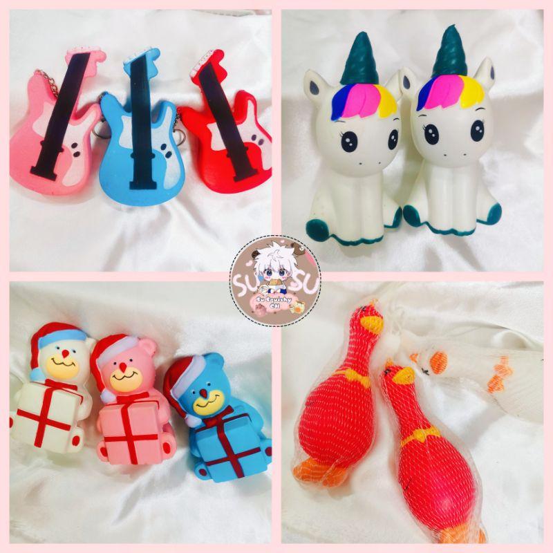 Squishy Cây đàn, kỳ lân, gấu noel, gà