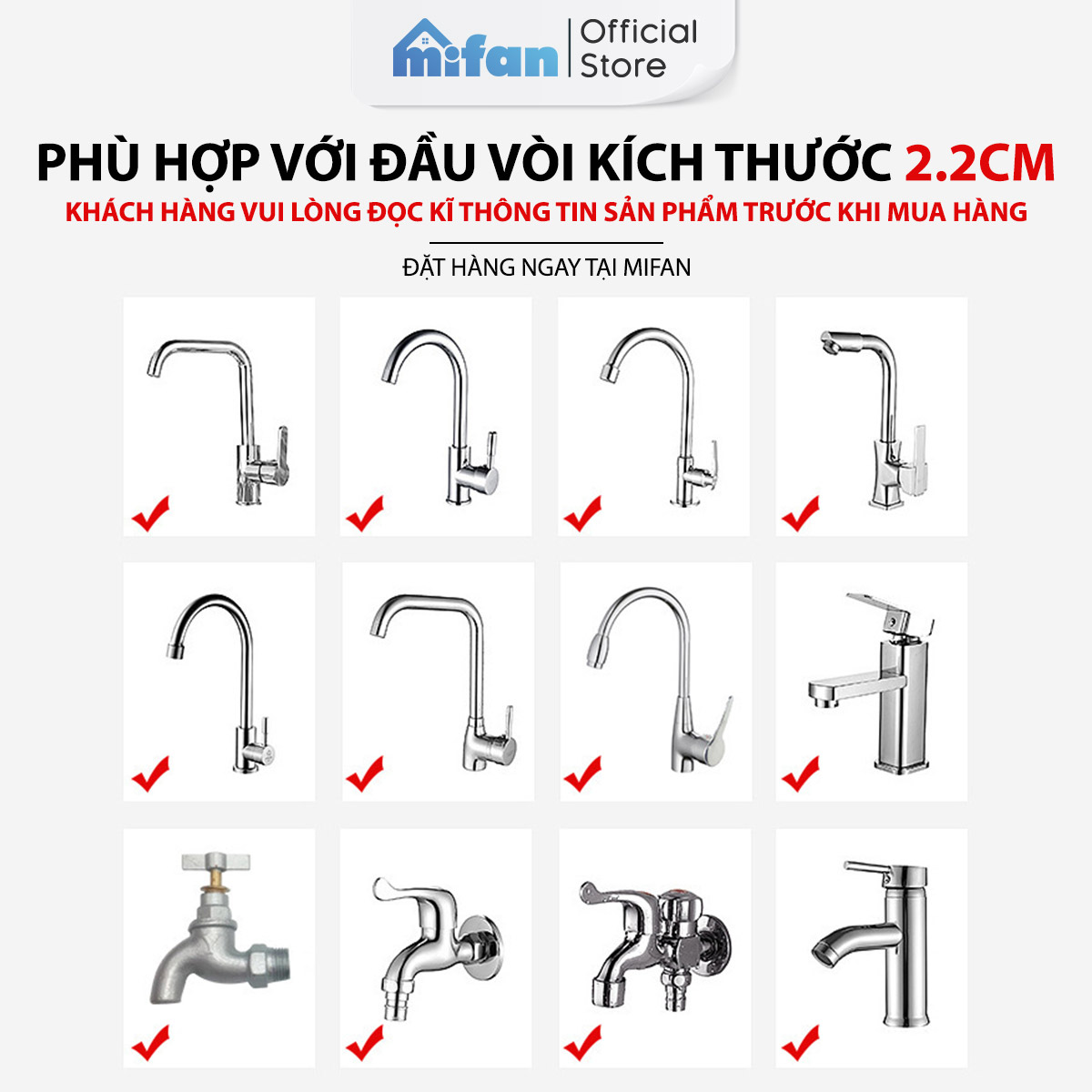 Đầu vòi rửa bát tăng áp đồng thau inox 304 cao cấp Mifan - 3 Chế độ phun cực mạnh, xoay 360 - Sử dụng cho bồn rửa chén bát