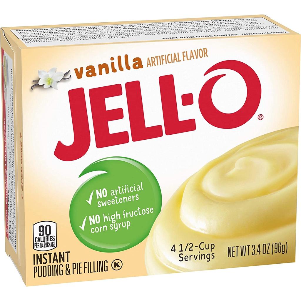 BỘT BÁNH PUDDING MIX VỊ VANILLA Jell-O Instant Pudding &amp; Pie Filling Mix, 96g (3.4oz)