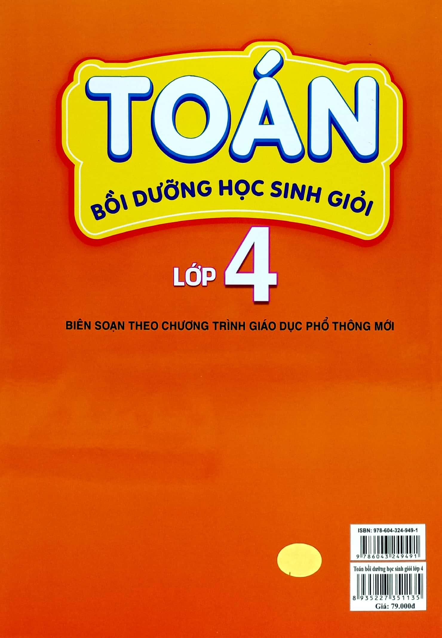 Toán Bồi Dưỡng Học Sinh Giỏi Lớp 4 (Biên Soạn Theo Chương Trình Giáo Dục Phổ Thông Mới)