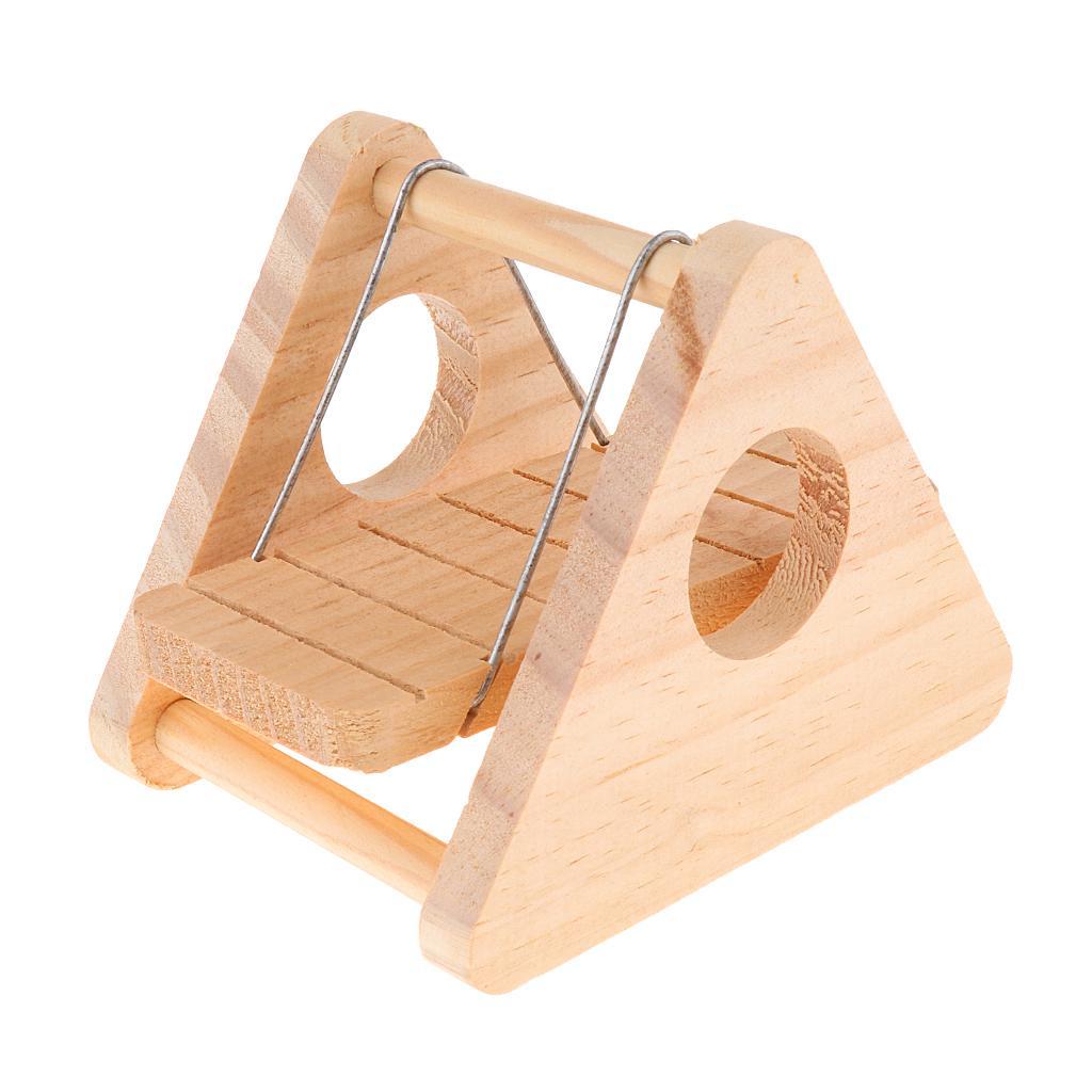 Wooden Triangle Swing Toys for Small Animal Hamster Mouse Rat Gerbil Sports