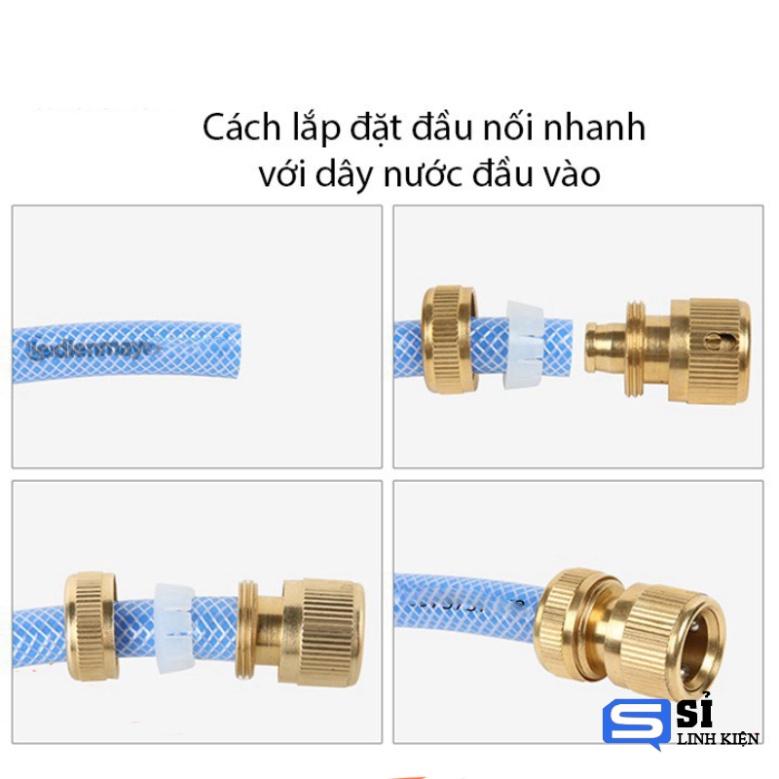 Bộ khớp nối nhanh input cho máy rửa xe sức ép cao, máy xịt rửa cao áp, máy rửa xe gia đình