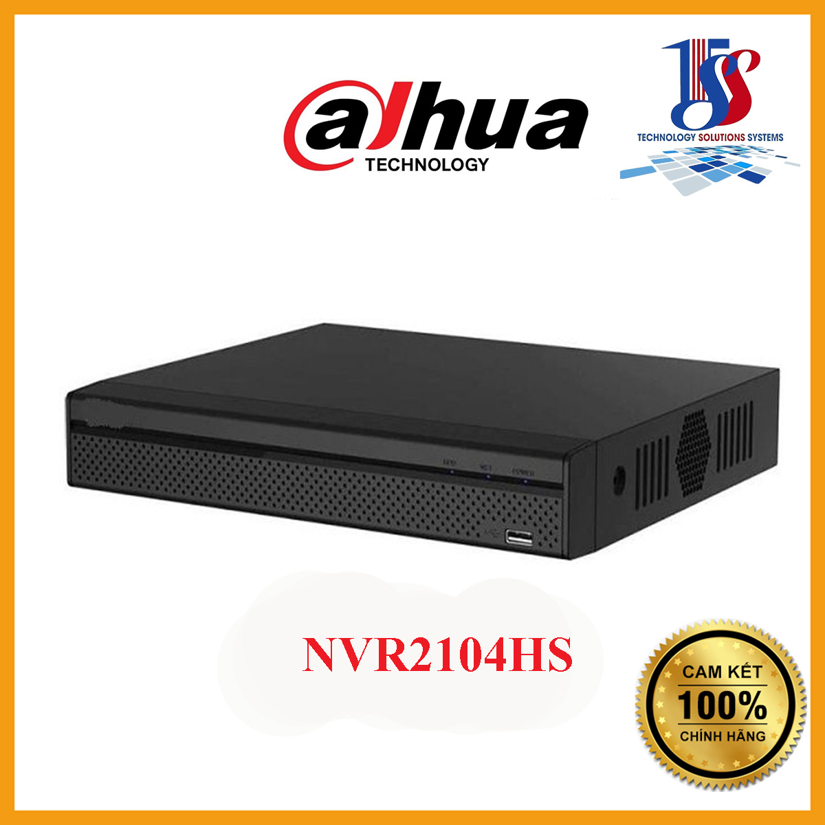 Đầu ghi Dahua IP 4 kênh NVR2104HS vỏ kim loại, 4 kênh 1080p, chuẩn nén H265, kết nối P2P từ xa - Hàng chính hãng bảo hành 24 tháng