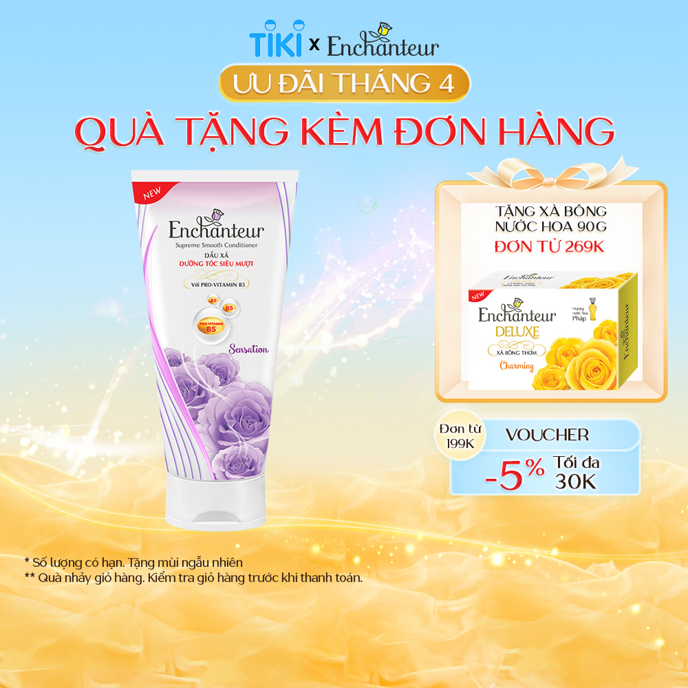 Dầu xả nước hoa Enchanteur Sensation dưỡng tóc siêu mượt 335gr